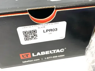 USED LABELTAC PRO MODEL STANDARD PRINT RIBBON, BLACK, 4.33" X 984' ROLL