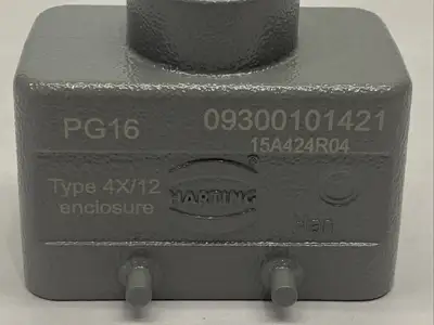 Han B Hood Top Entry LC 4 Pegs PG 16,09300101421 | Harting Han B Hood Top Entry LC 4 Pegs PG 16 Connector Housing 09300101421 - New Other