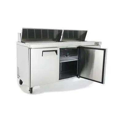 New | in-Stock Atosa New Atosa MSF8304GR 72" Sandwich Prep. Table with (18) 6" Deep Poly Pans Food Prep Tables Illinois US | Falcon Restaurant Supply #1375342