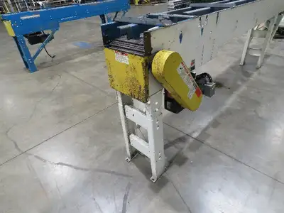 New London Engineering 12"x12' 6 Plastic Roller Belt Accumulating Conveyor 25FPM