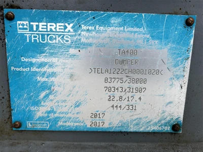 Used 2017 TEREX TA400 Dump trucks New York US | Abele Tractor #1341519