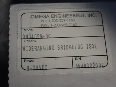 Used OMEGA ENGINEERING DMD4059DC Transducers Ohio US | HGR 24 #941885