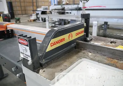 USED CANTEK CHOP SAW WITH INFEED