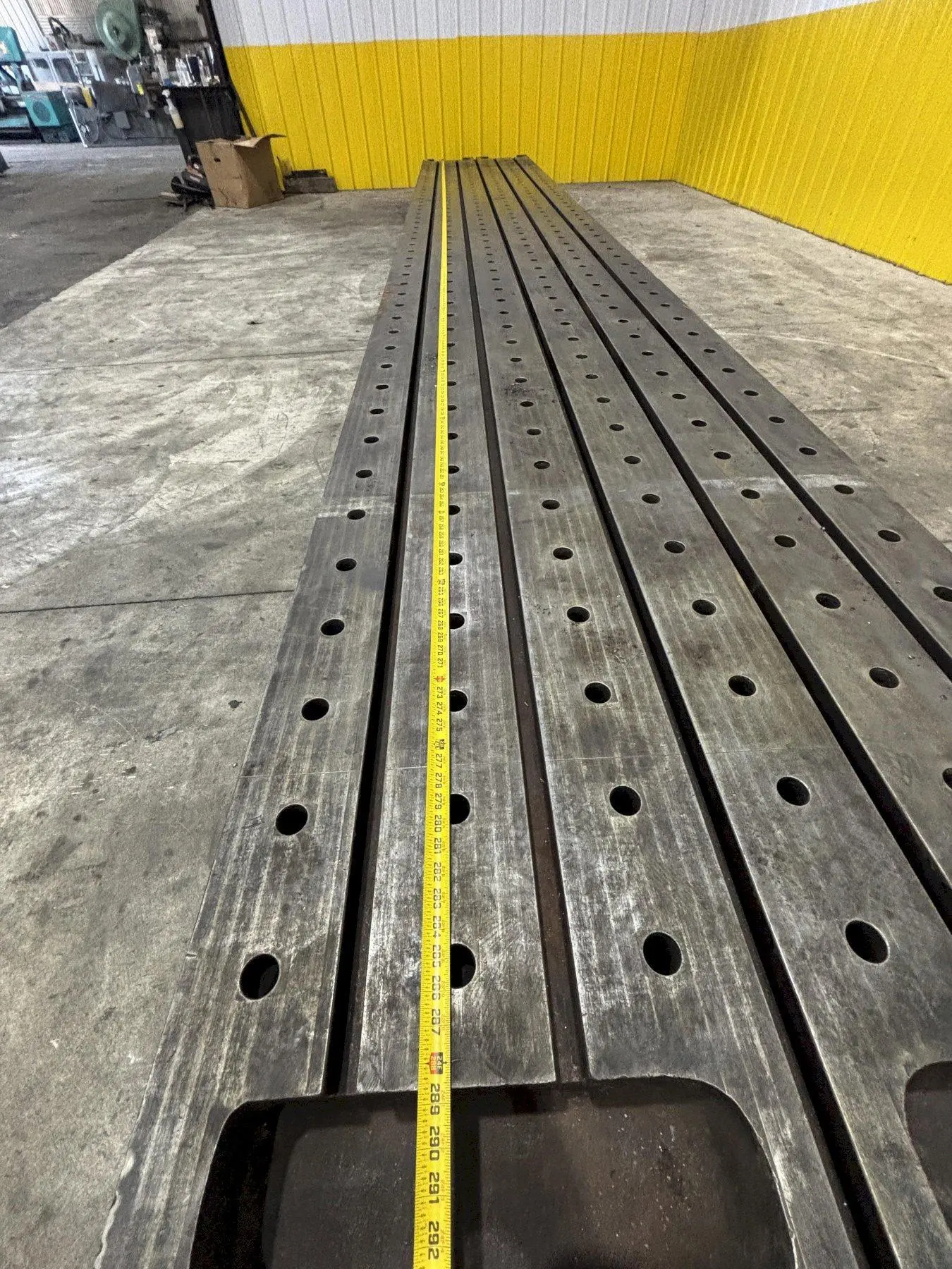 24' X 4' HEAVY DUTY T-SLOTTED PLANER MILL TABLE / FLOOR PLATE: STOCK #23014