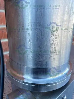 USED STAINLESS MOTORS PG2G14N04B1TG3 WASHDOWN DUTY MOTOR W/ SPIRAL BEVEL REDUCER 3PH