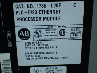 Used ALLENBRADLEY 1785L20E PLC Processors Ohio US | HGR 24 #1095261