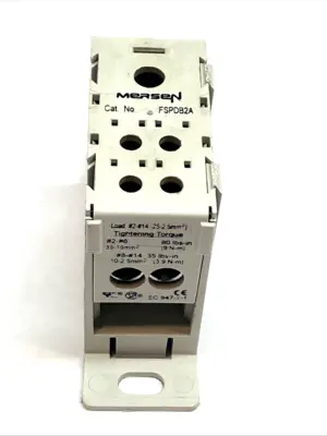 USED MERSEN FINGER-SAFE POWER DISTRIBUTION BLOCK 175A 1-POLE