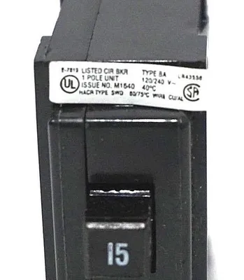 5 NEW CUTLER HAMMER BA1015 CIRCUIT BREAKERS
