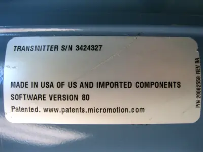 Used Micro Motion 2700 R12 BB MEZZX Sensors New Hampshire US | Bitter End Trading #1452978
