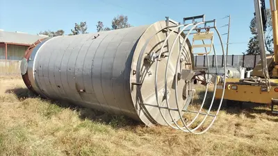 Tank, 10,000 Gallon, Stainless Steel, 9.5' x 21', Silo Tank - #5991650