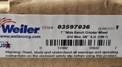 Weiler 03597036 Wheel Brush 7″ Dia, Crimped 5/8″ Hole 6,000 RPM (BIN453)