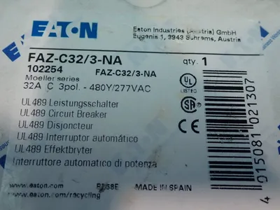 New | in-Stock EATON FAZC32/3NA Circuit Breakers | HGR 24 #731938