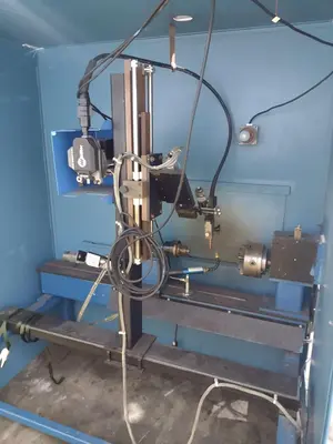 12" ITW WELDING AUTOMATION LATHE, WITH MILLER WELD CONTROLLER & MILLER XMT 304 SERIES ARC WELDER: YOBRO #24402