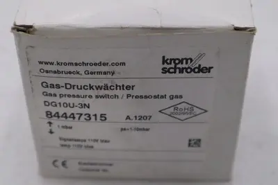 NEW KROM SCHRODER DG10U-3N 84447315 GAS PRESSURE SWITCH STOCK H625A