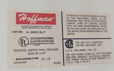USED Hoffman A302410LP