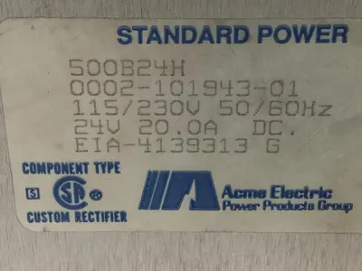 USED ACME ELECTRIC 500B24H