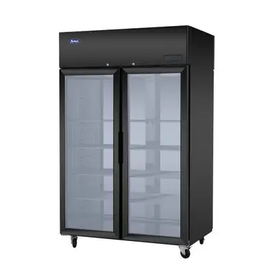New | in-Stock Atosa New Atosa PLUS-F2B-GD-S-PT Two Section Pass-Thru Freezer - Glass Front & Rear Doors, Black Exterior Freezers Illinois US | Falcon Restaurant Supply #1373603