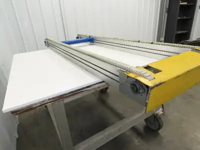 NKE CSB89A-PS-500-1740-180-90W-3 Plastic Chain Conveyor 2-Row 220V 3PH 20"x74"