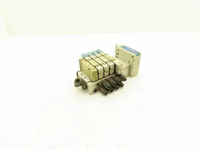 SMC EX260-SDN4 Devicenet Fieldbus 5-Station Solenoid Valve Manifold SY5000
