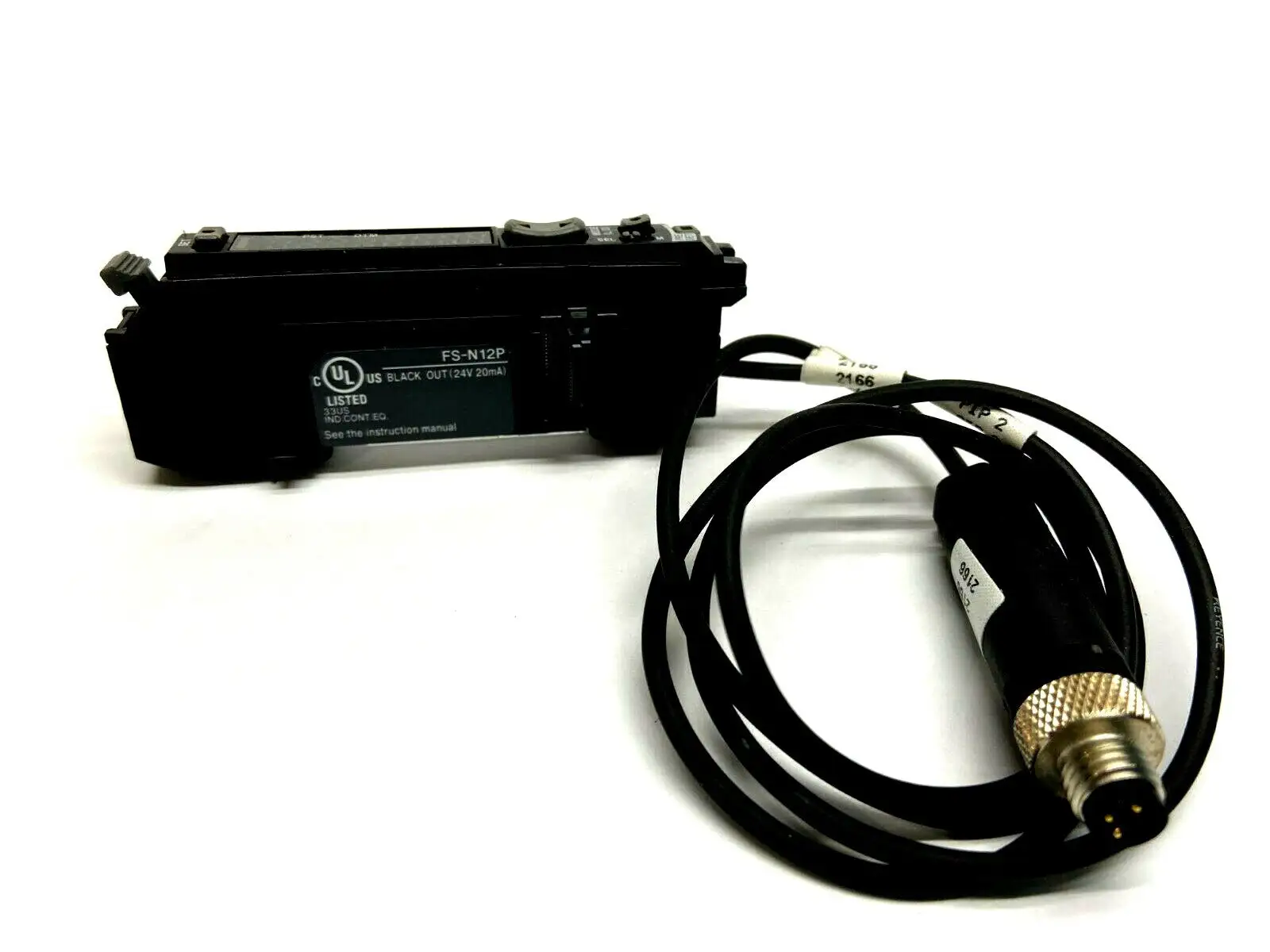USED KEYENCE FIBER OPTIC AMPLIFIER M8 CONNECTION