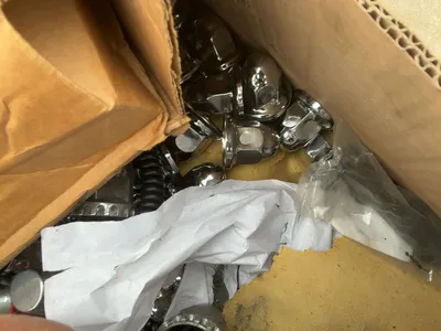 Skid of assorted truck parts included rear tail lights, (3) Sure Plus Hood Mounted Safety Mirrors, C...