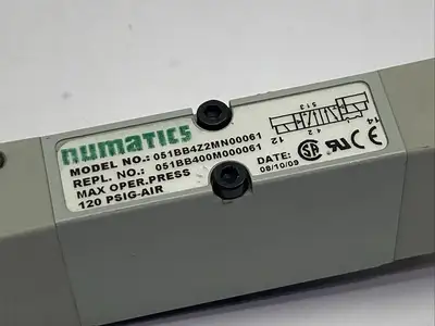 051BB4Z2MN00061 | Numatics  Single Solenoid Valve 120 PSIG 24VDC - Used