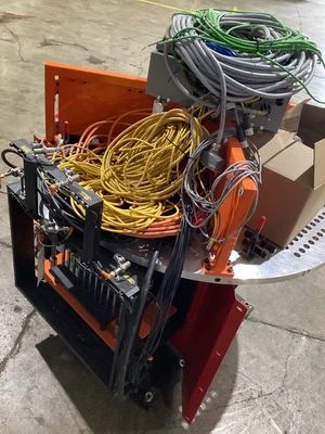 Rotary Indexing Table w/ Perforated Downdraft Surface for Welding/Assembly USED