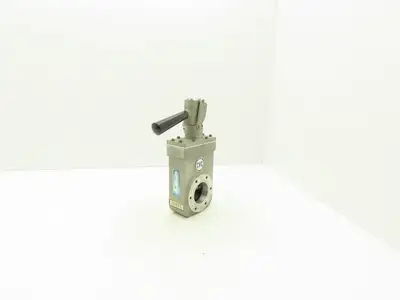Consolidated Vacuum Corp VCS 2.25" Flanged Knife Manual Gate Valve Metal Seat