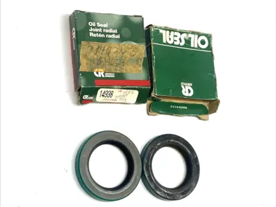 USED CHICAGO RAWHIDE OIL SEAL 1-1/2" SHAFT 2-1/4" BORE 0.313" NITRILE CRW1 LOT OF 2