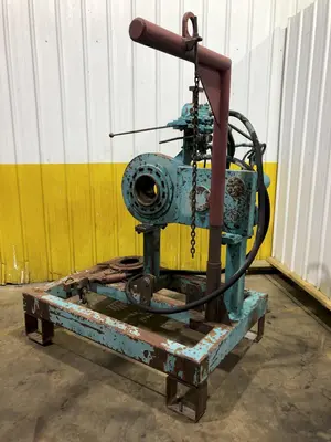 5" PIPE PECK-O-MATIC HYDRAULIC BUCK-ON / BREAK-OUT MACHINE FOR THREADED PIPE: STOCK #16528