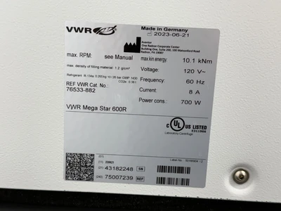 Used VWR 76533-882 , 75005701 Lab Centrifuges Missouri US | BioLabTek #1279782