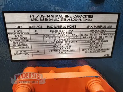 Used SCOTCHMAN FI 5109-14M Ironworkers Michigan US | Vander Ziel Machinery Sales #480477