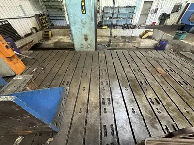 12' X 12' X 14" STEEL T-SLOTTED FLOOR PLATE: STOCK #23497