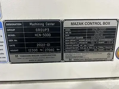 USED 2022 MAZAK HCN-5000