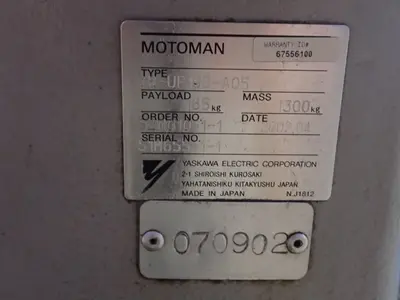 Used 2002 MOTOMAN YRUP165A05 Robots Ohio US | HGR 24 #1266333