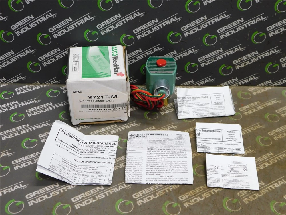 ASCO 8262H208 Red Hat Solenoid Valve 100 PSI 10.1W New