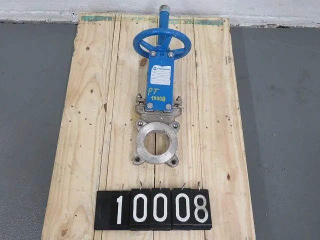 Orbinox  3"-150 knife gate valve, hand wheel operated