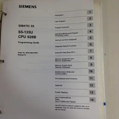 Used SIEMENS 6ES5 998-2PR21 Manuals Michigan US | Ideal Machinery #1308932