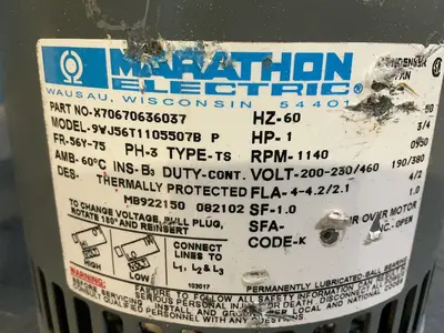 Used MARATHON ELECTRIC X70670636037 Motors (misc) Ohio US | HGR 24 #1556785