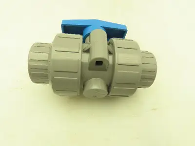 Plast-o-matic MBV100EPS-CP True Blue 1" NPT Socket True Union Ball Valve EPDM