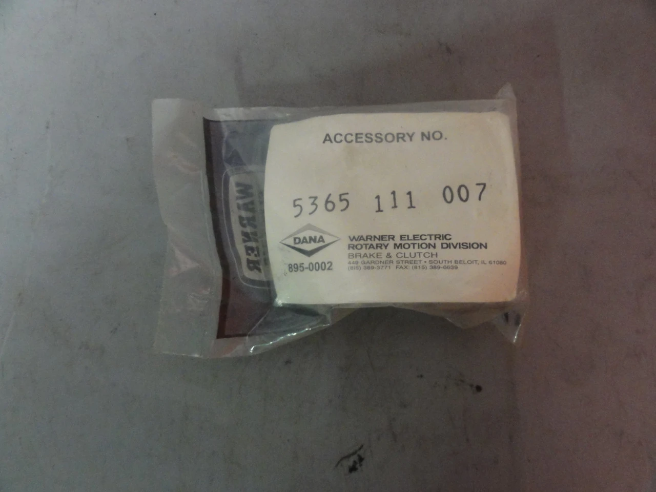 NEW WARNER ELECTRIC 5365-111-007