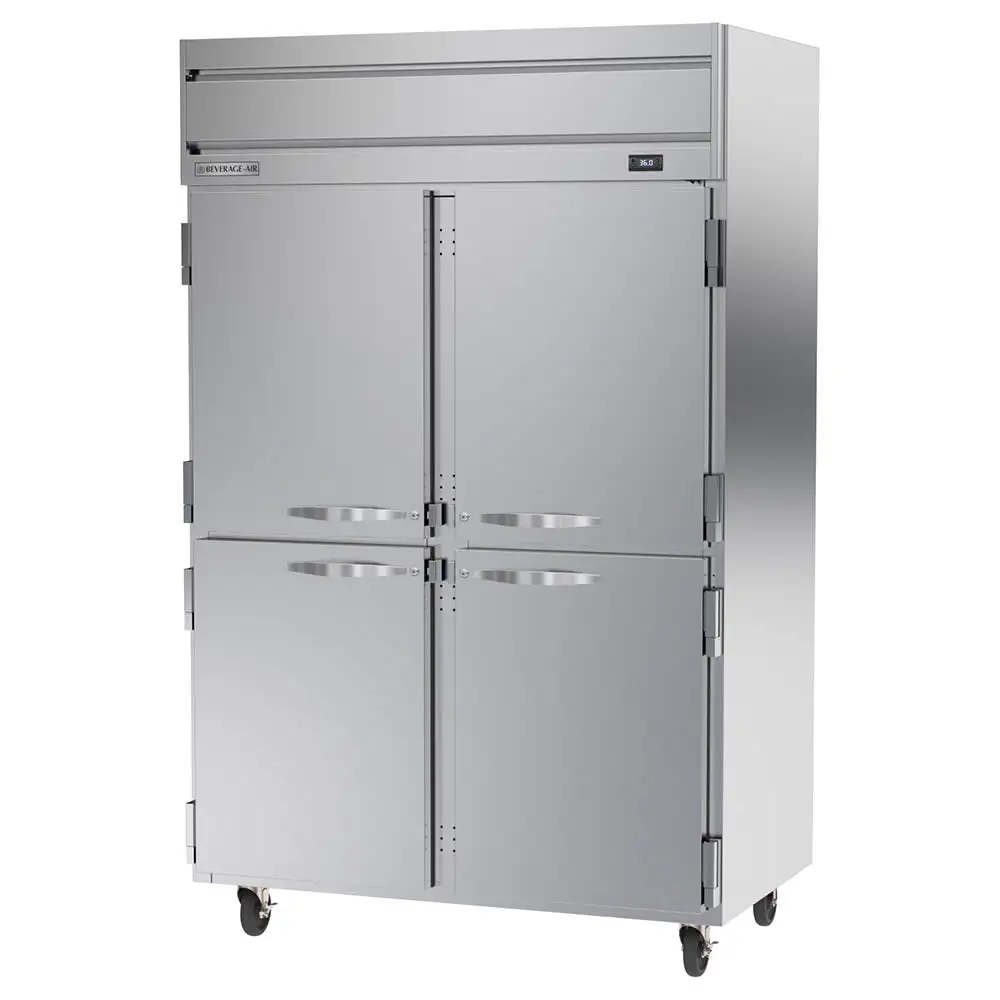 Beverage-Air HRPS2HC-1HS 52" Two Section Reach In Refrigerator, (4) Left/right Hinge Solid Doors, 115v