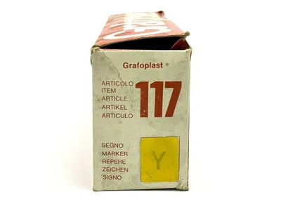 117 | Grafoplast  Wire Markers Y Black on Yellow 50 Strips - New