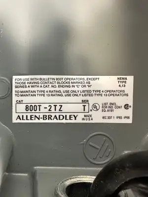Used Allen-Bradley Allen-Bradley 800T-2TZ Electrical Boxes South Carolina US | Palmetto Automation #1505477