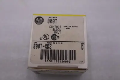 NEW Allen Bradley 800T-XD3 Contact Block 800TXD3 Series D AB STOCK H1489A