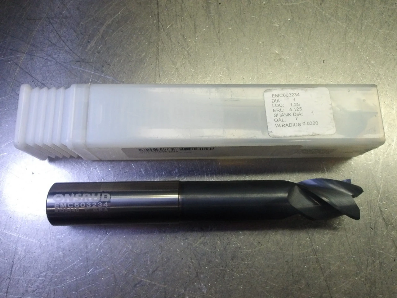 LMT Onsrud 1" 4 Flute Carbide CR Endmill 1" Shank .030" R EMC603234 (LOC2758A)