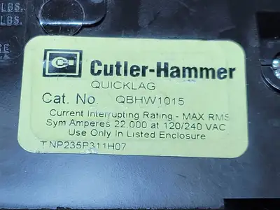 USED CUTLER-HAMMER QBHW1015