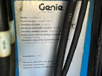 Used 2014 GENIE GS-3369 RT Scissor Lifters Utah US | Global Remarketing #1285343