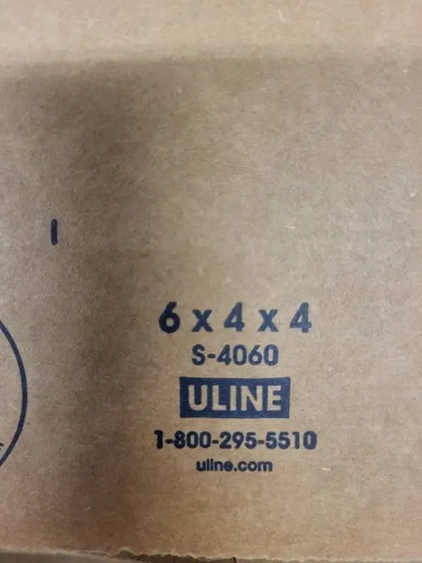 Stack of Uline 6x4x4 Corrugated Shipping Boxes S-4060