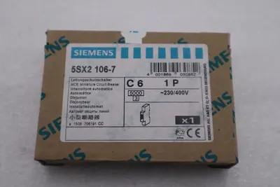 NEW SIEMENS 5SX2 106-7 CIRCUIT BREAKER STOCK G710A
